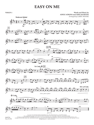 Easy On Me (arr. Larry Moore) - Violin 1