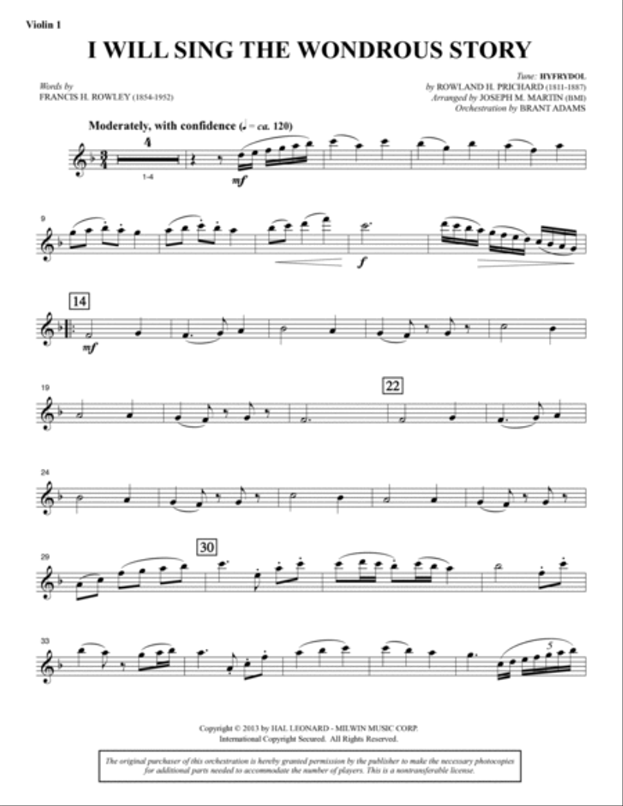 Testimony of Life - Violin 1 Choir scores gallery preview page 3
