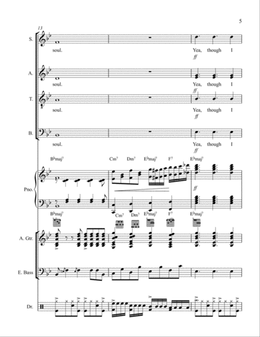 Psalm 23 4-Part scores gallery preview page 5