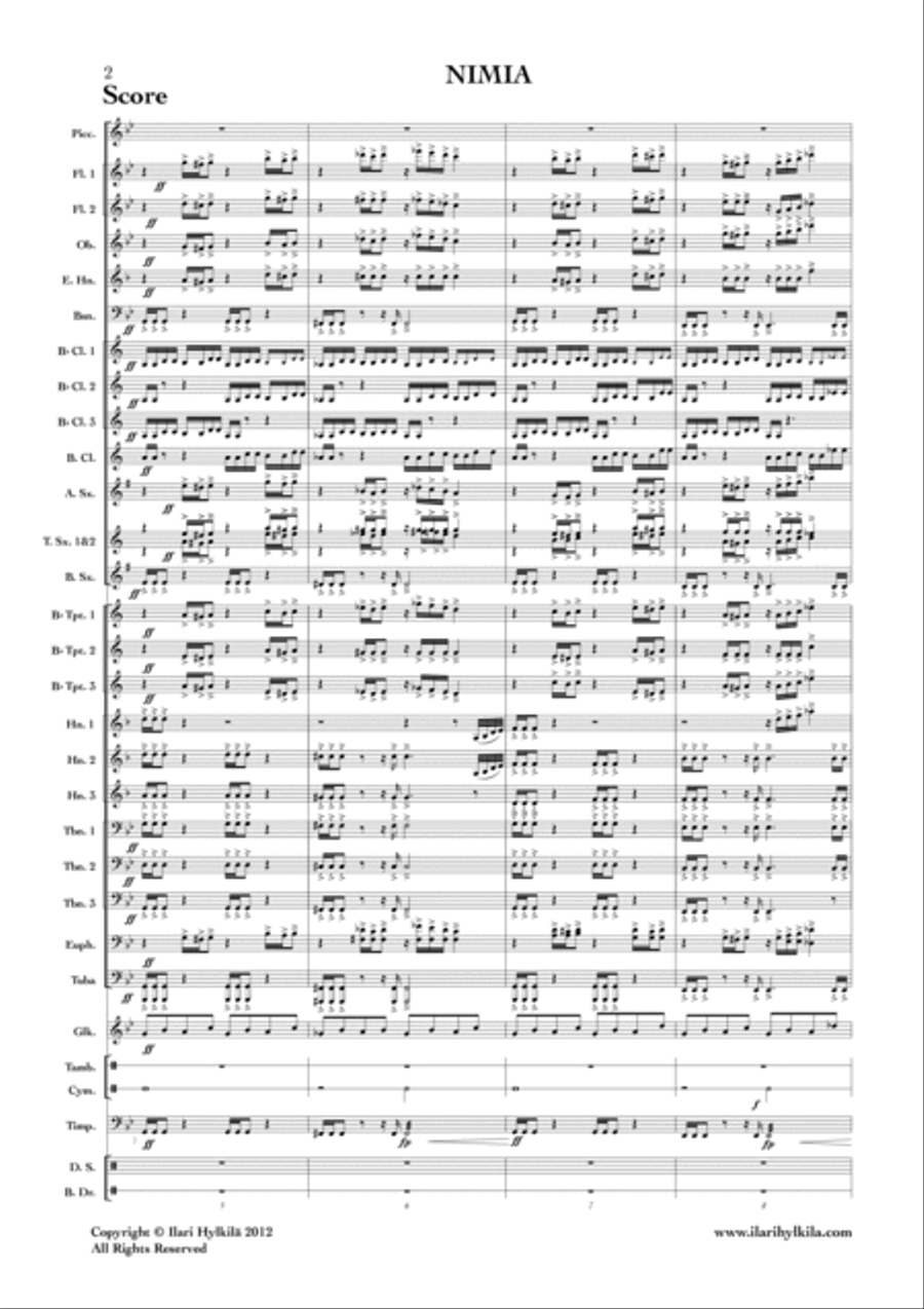 Nimia (for Concert Band) Nimia (for Concert Band) Concert Band scores gallery preview page 2