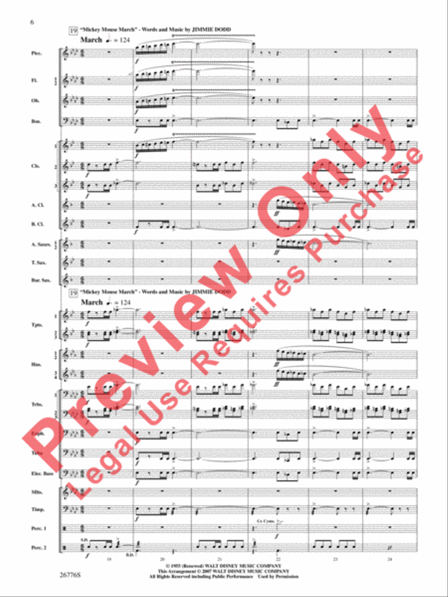 The Music of Disneyland Concert Band scores gallery preview page 7