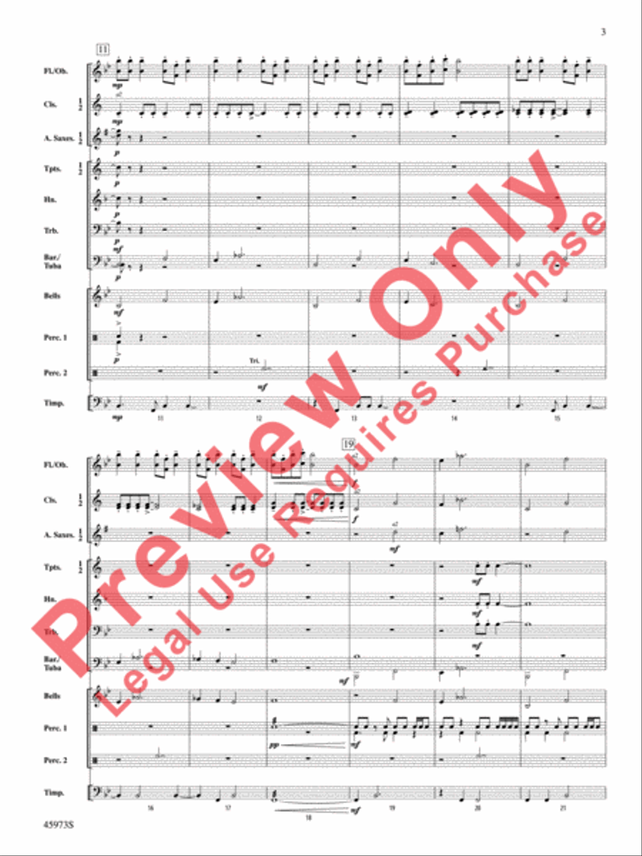 Rise of the Avatar Concert Band scores gallery preview page 4