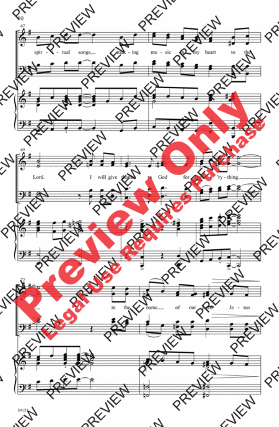 Psalms, Hymns, and Spiritual Songs 4-Part scores gallery preview page 10