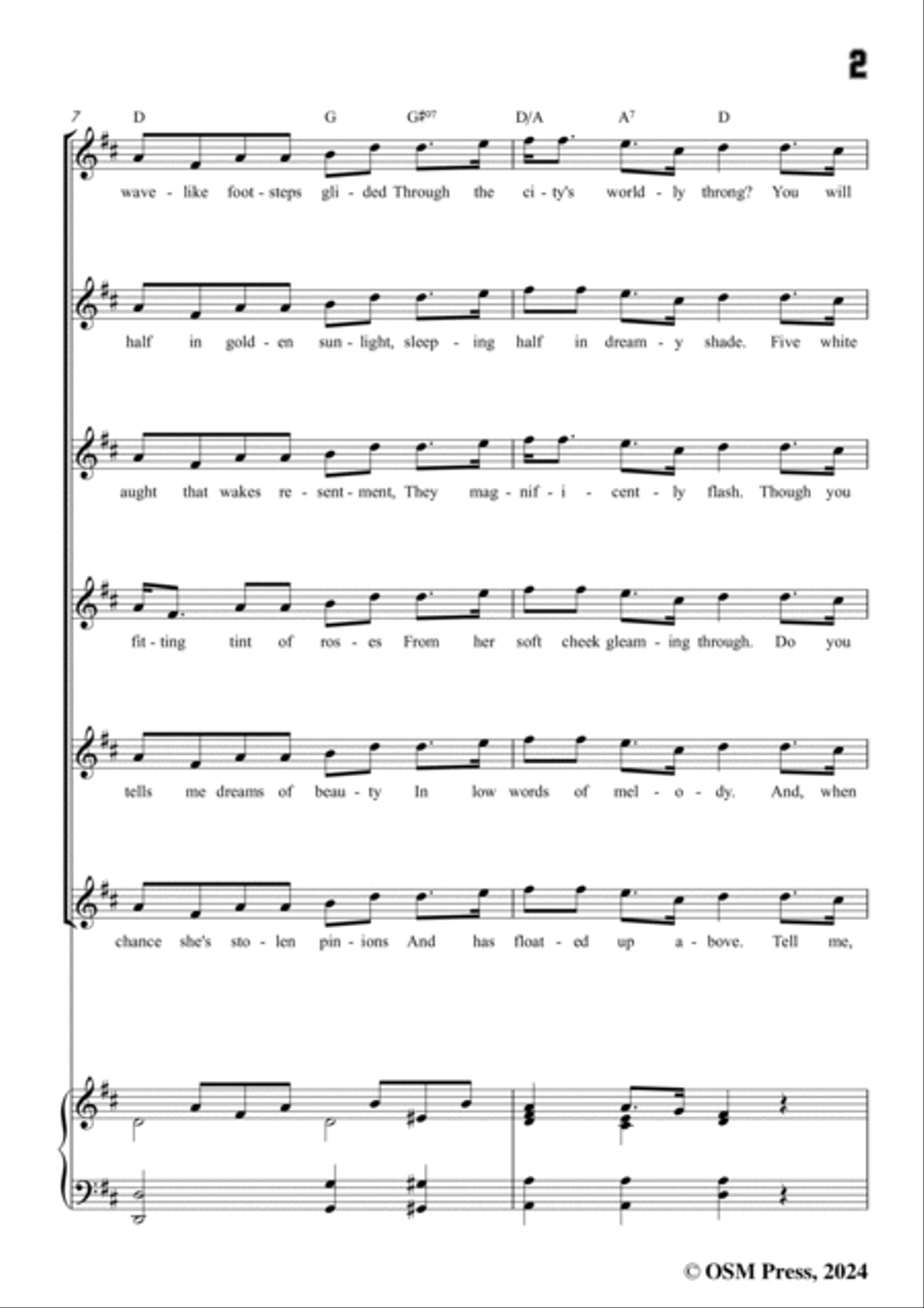 S. Foster-The Spirit of My Song,in D Major Voice scores gallery preview page 3