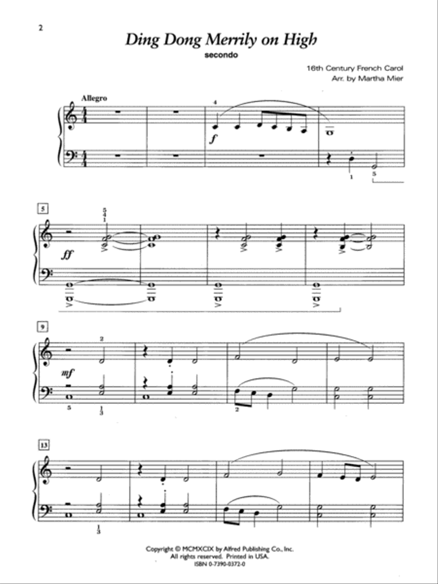 Ding Dong Merrily on High Small Ensemble scores gallery preview page 2