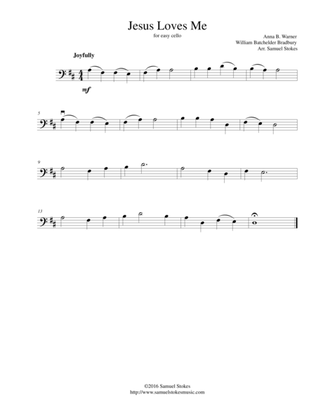 Book cover for Jesus Loves Me - for easy cello