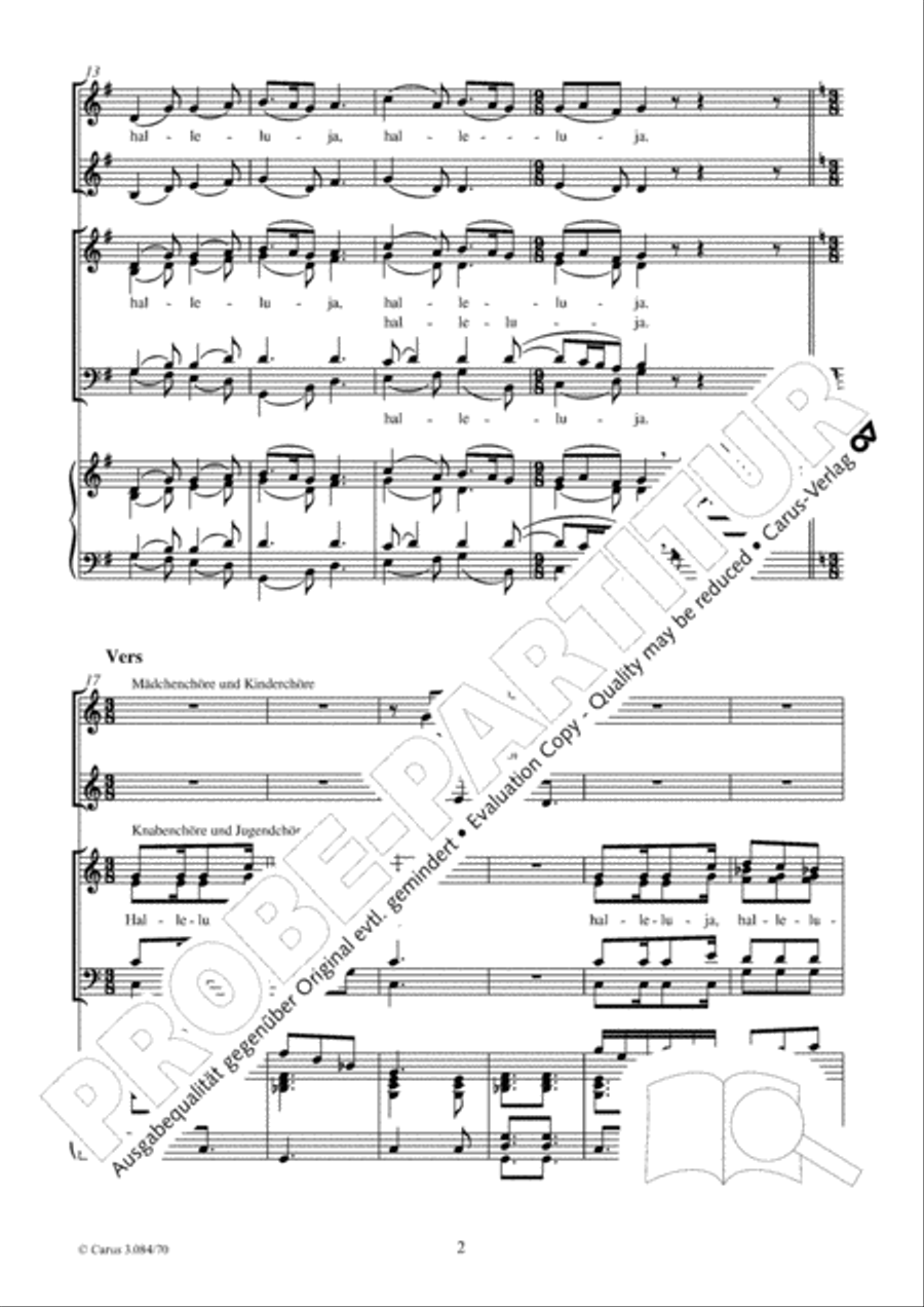 Halleluja (Jesus erschliesst uns die Schrift) SSA scores gallery preview page 3
