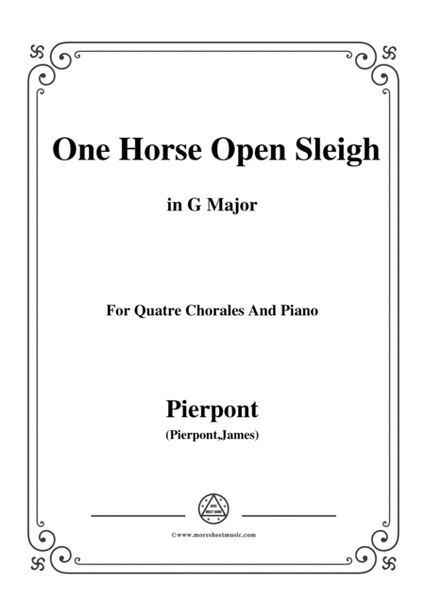 Pierpont-Jingle Bells(The One Horse Open Sleigh),in G Major,for Quatre Chorales image number null