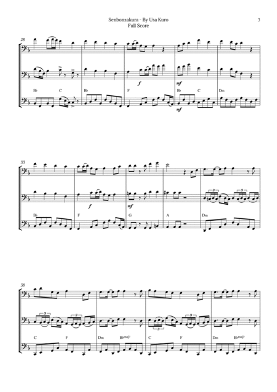 Senbonzakura Chamber Music scores gallery preview page 3
