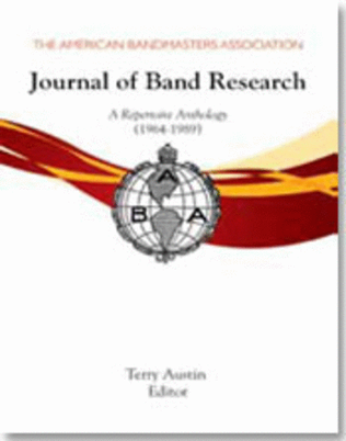 Book cover for The American Bandmasters Association Journal of Band Research