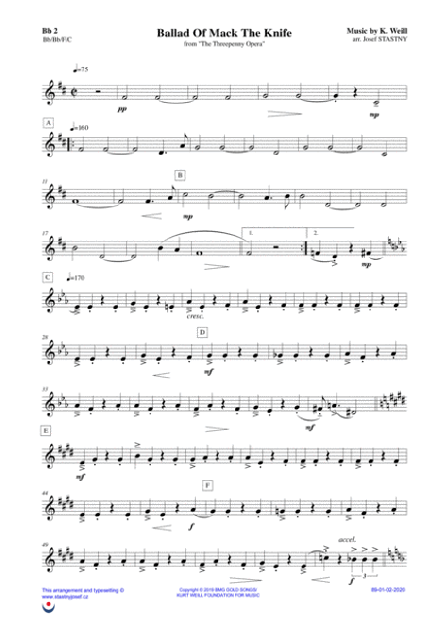 Mack The Knife Brass Ensemble scores gallery preview page 6