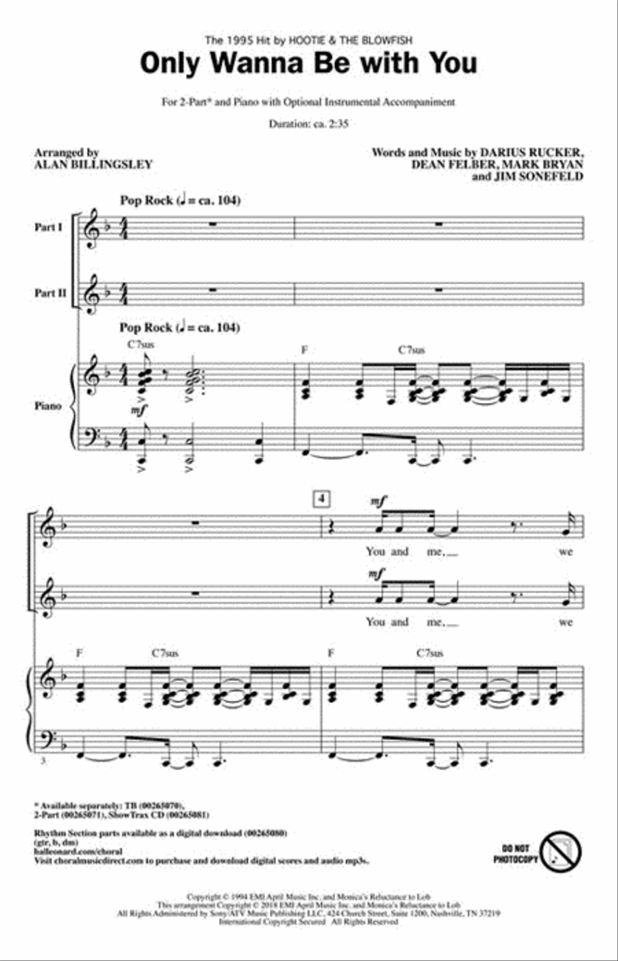 Only Wanna Be with You 2-Part scores gallery preview page 2