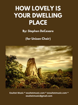 Book cover for How Lovely Is Your Dwelling Place (Unison choir)