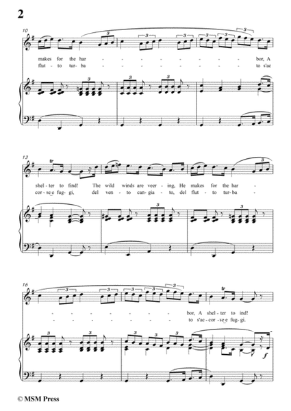 Bononcini Giovanni-L'esperto nocchiero(Version II),from 'Astarte',in G Major,for Voice and Piano image number null