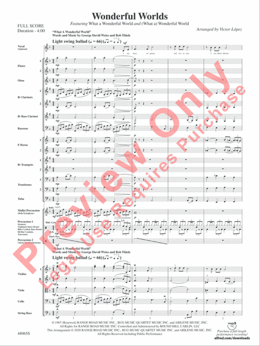 Wonderful Worlds Full Orchestra scores gallery preview page 4
