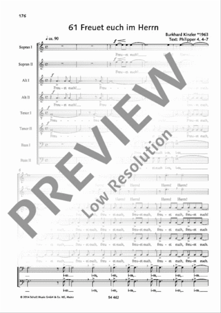 Freuet euch im Herrn SSAATTBB scores gallery preview page 2