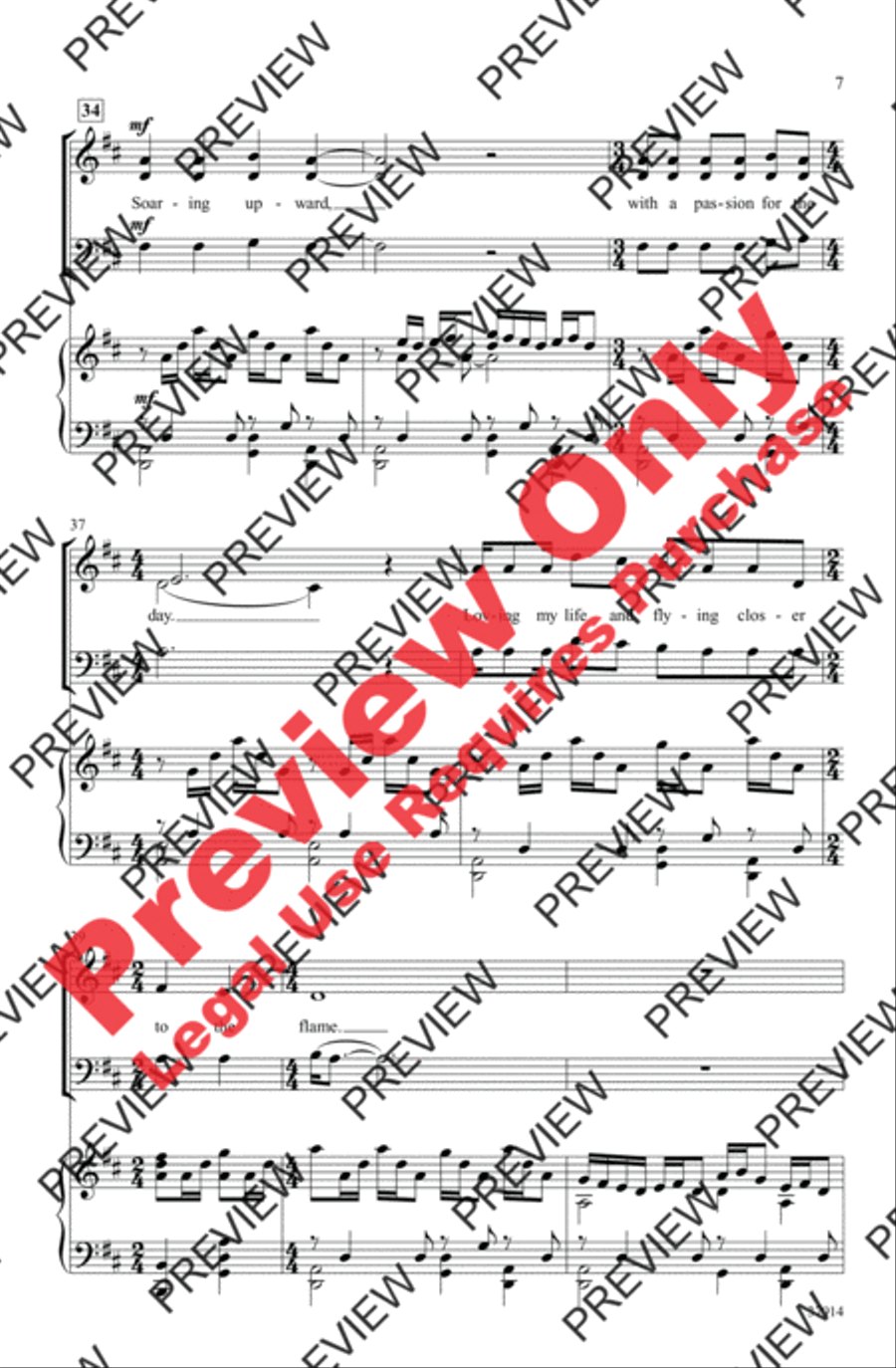 Closer to the Flame 3-Part scores gallery preview page 7