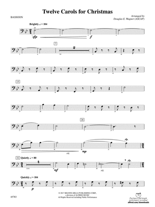 Twelve Carols for Christmas: Bassoon