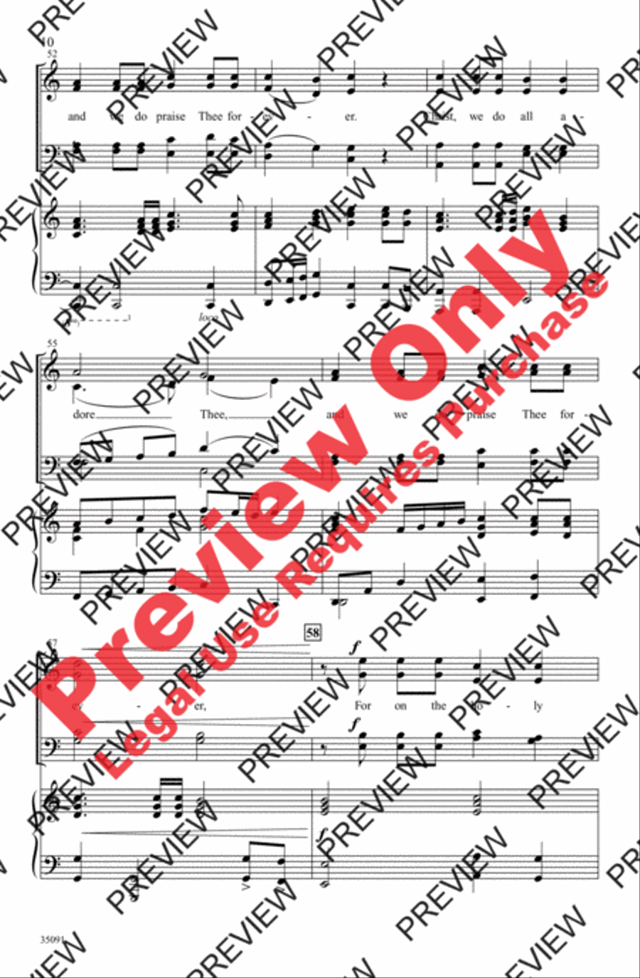 Christ, We Do All Adore Thee 4-Part scores gallery preview page 10