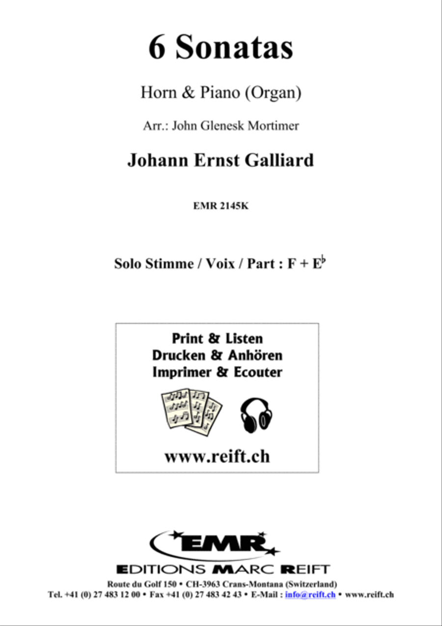 6 Sonatas Horn scores gallery preview page 2