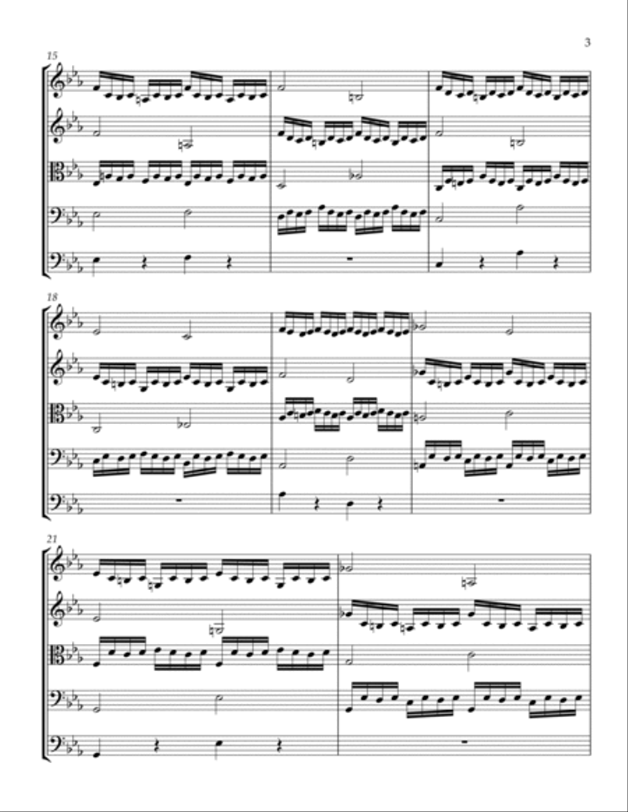 PRELUDE II FOR STRING ORCHESTRA Chamber Music scores gallery preview page 3