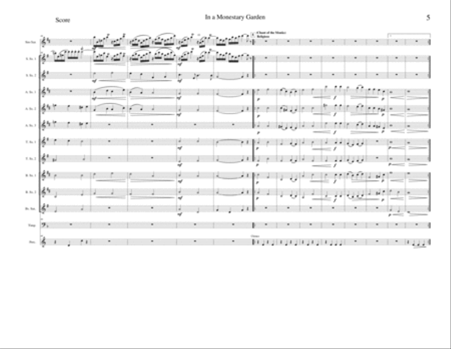 In a Monestary Garden In a Monestary Garden Woodwind Ensemble scores gallery preview page 5