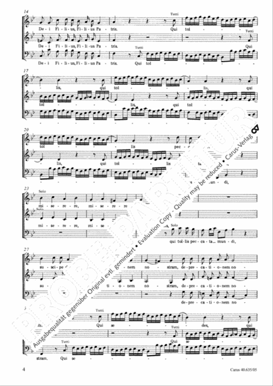 Missa civilis in B 3-Part scores gallery preview page 5