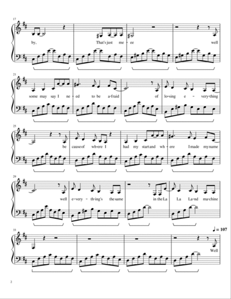 La La Land Piano Solo scores gallery preview page 2