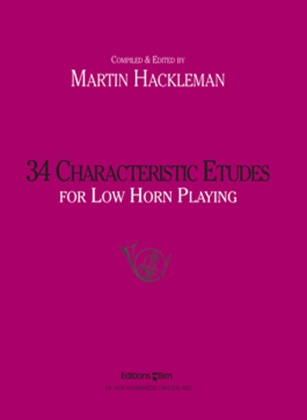 Book cover for 34 Characteristic Etudes for Low Horn Playing