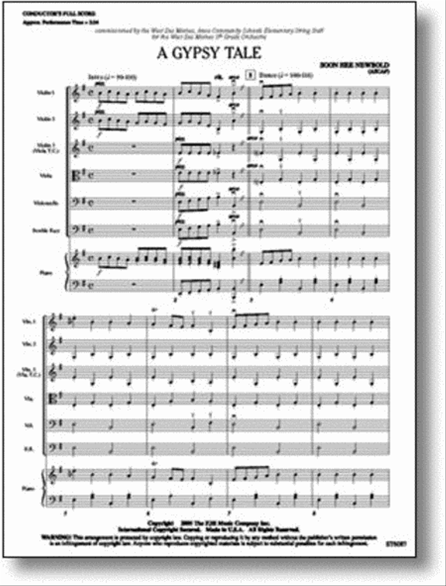 A Gypsy Tale String Orchestra scores gallery preview page 1