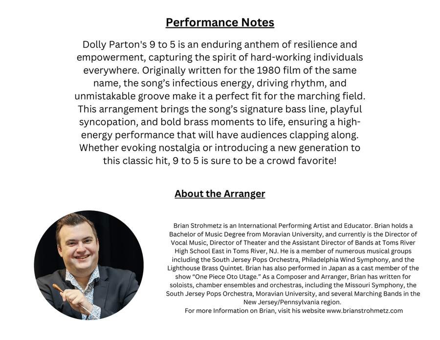 Nine To Five Marching Band scores gallery preview page 2