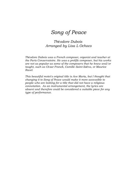 Song of Peace for Flute Quartet (3C, A) image number null