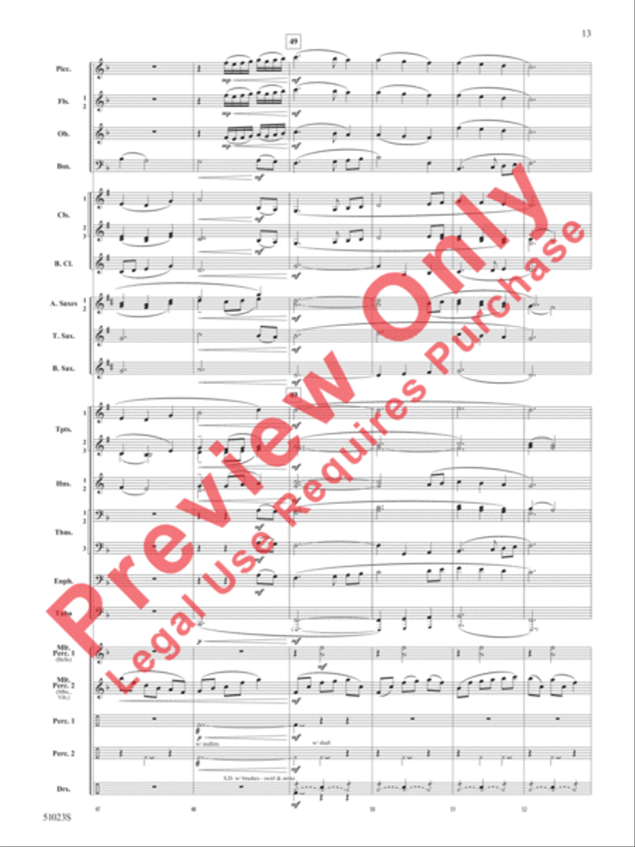 Walkin' Down Christmas Lane Concert Band scores gallery preview page 14