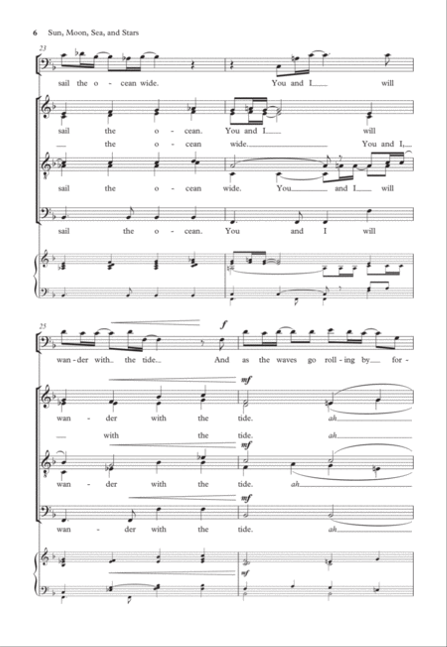 Sun, Moon, Sea, and Stars Choir scores gallery preview page 6