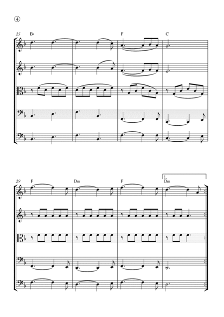 Hallelujah Hallelujah String Quintet scores gallery preview page 4