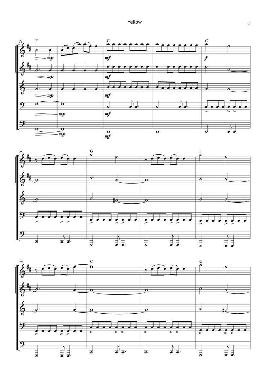 Yellow Brass Quintet scores gallery preview page 3