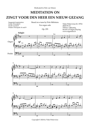 Book cover for Meditation on Zingt voor den Heer een nieuw gezang, Op. 255 (Organ Solo) by Vidas Pinkevicius