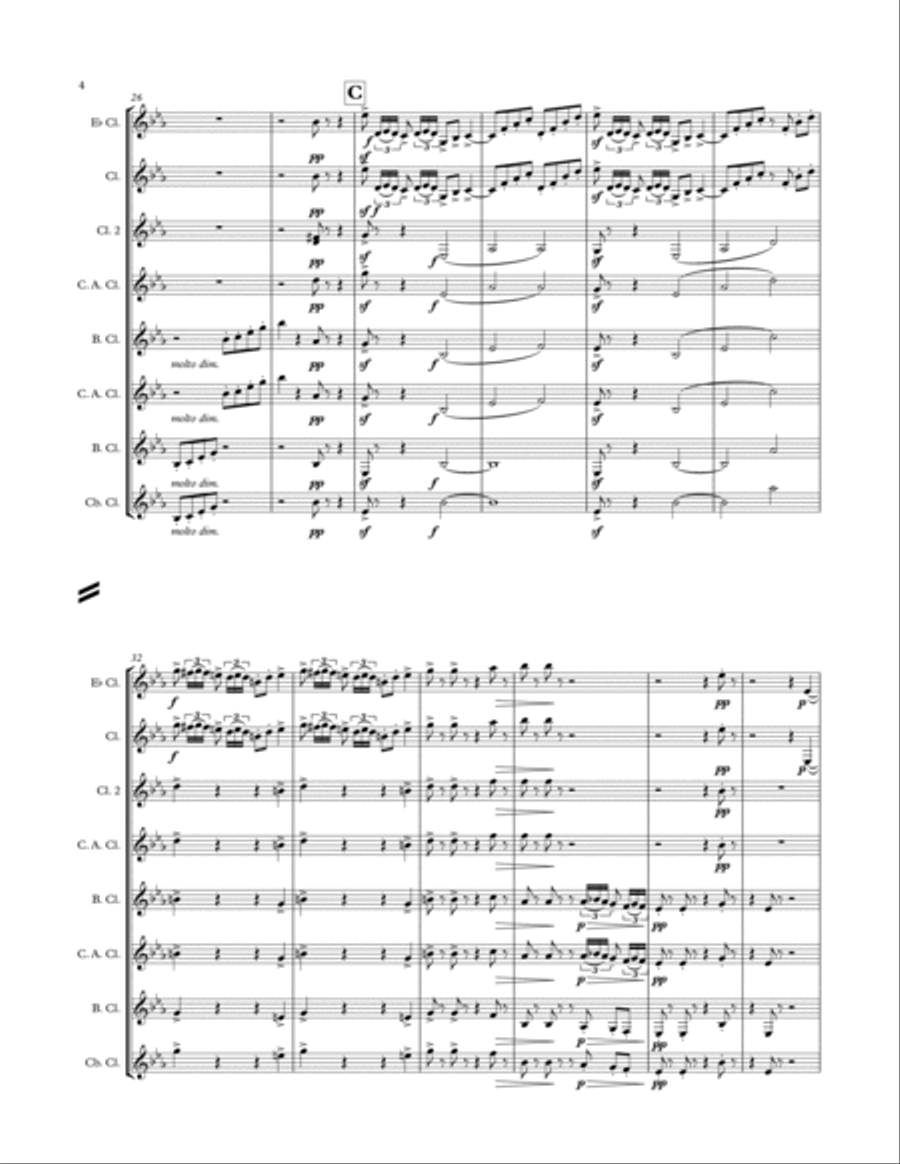 2nd Arabesque from Deux Arabesques Woodwind Ensemble scores gallery preview page 4