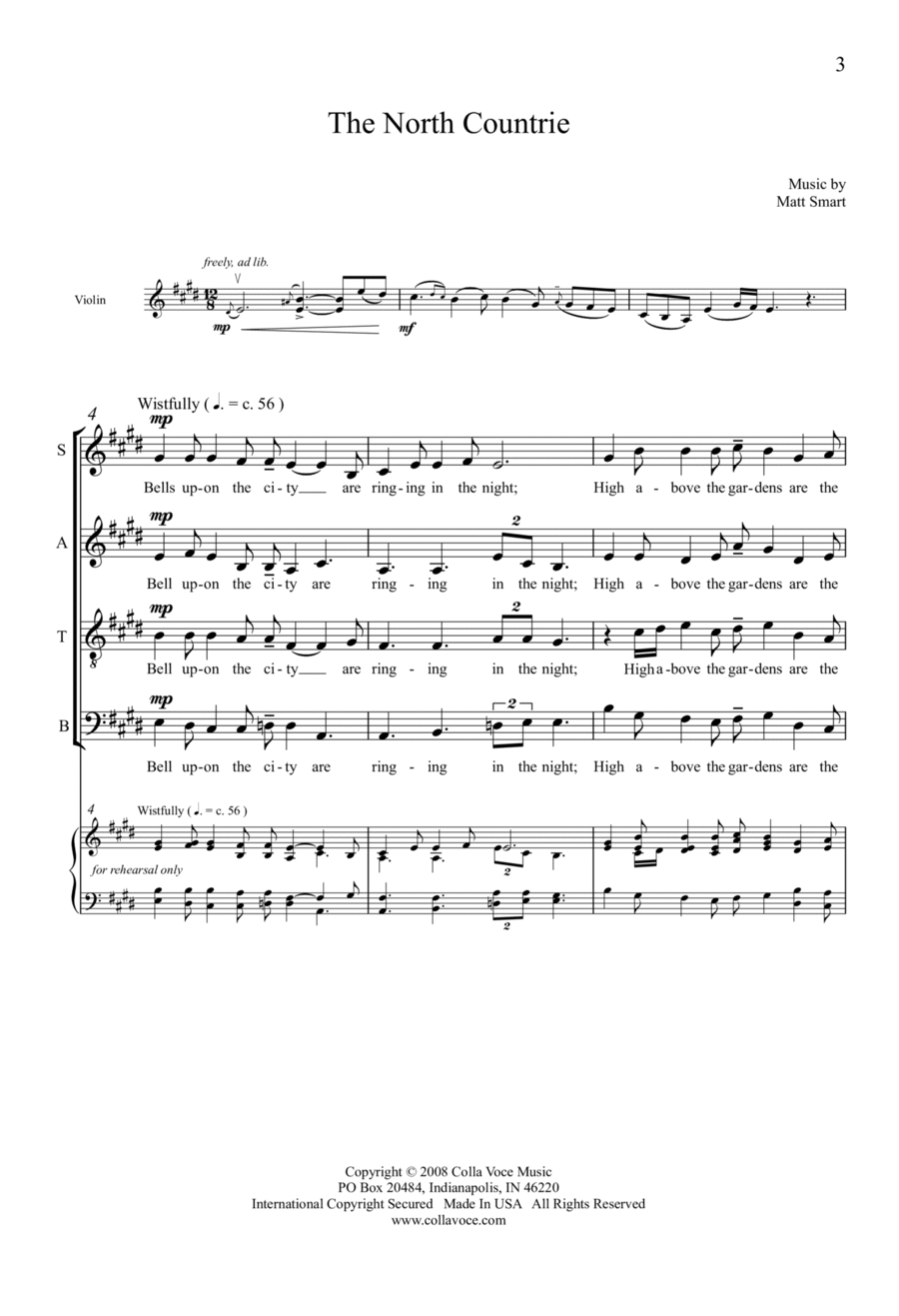 The North Countrie 4-Part scores gallery preview page 1