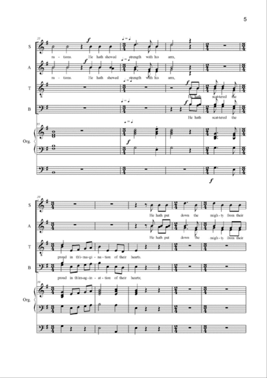 Magnificat and Nunc Dimittis Divisi scores gallery preview page 5