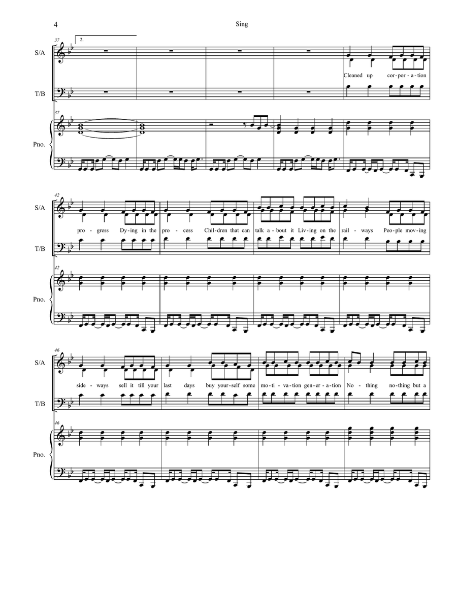 Sing Sing 3-Part scores gallery preview page 4
