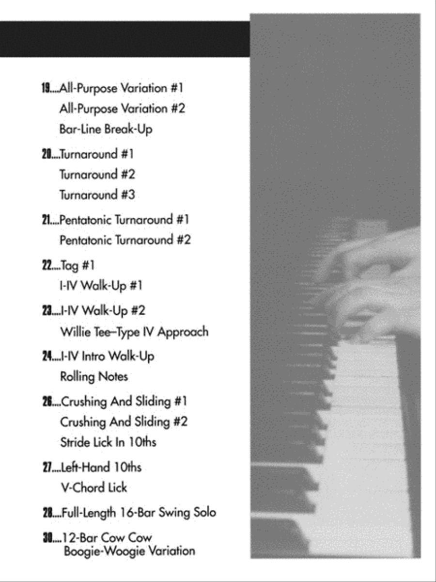 Blues Riffs for Piano Piano Method scores gallery preview page 4