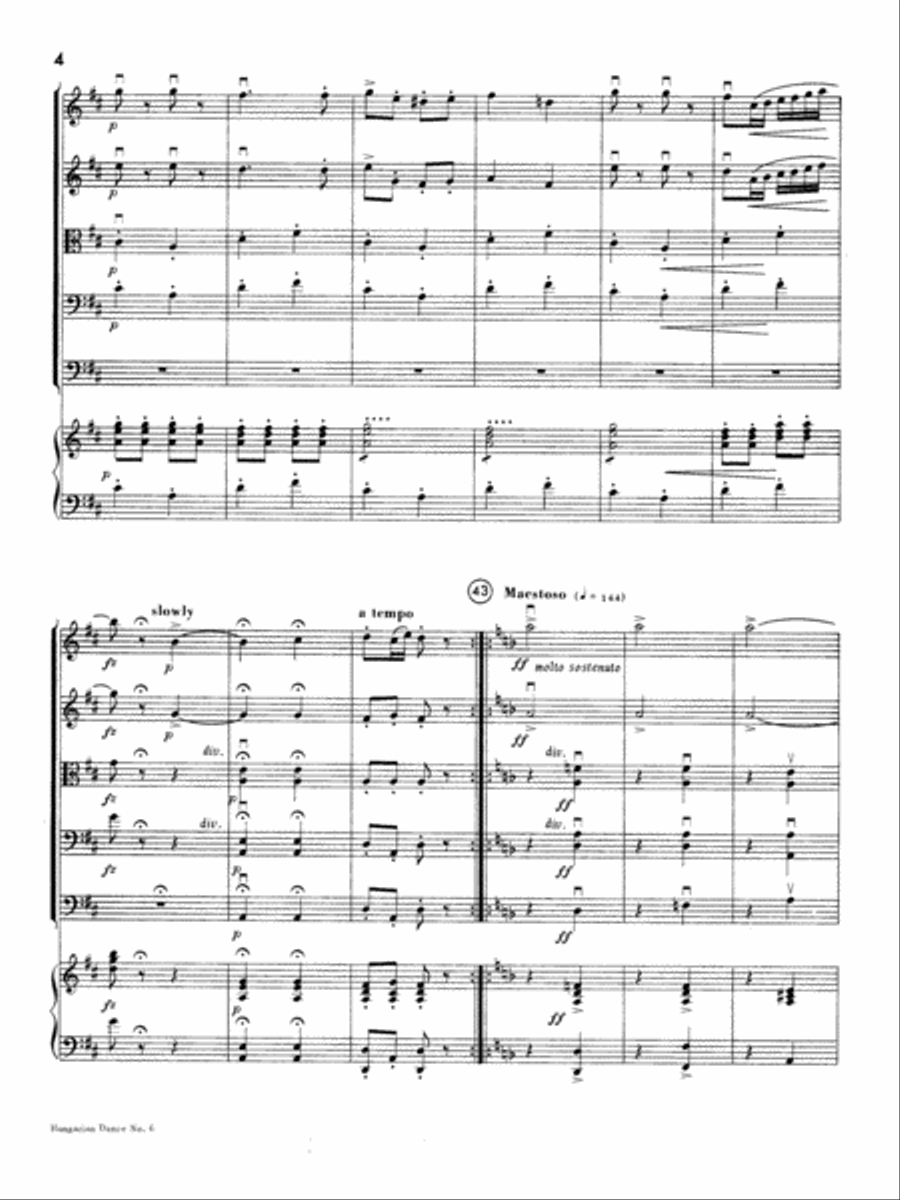 Hungarian Dance No. 6: Score String Orchestra scores gallery preview page 6