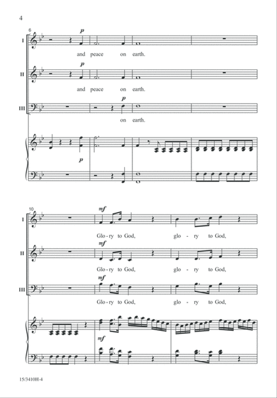 Glory to God Glory to God 3-Part scores gallery preview page 4