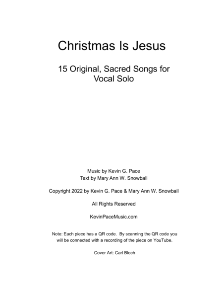 Christmas Is Jesus, 15 original, sacred songs for vocal solo image number null