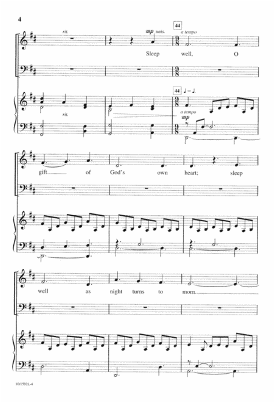 Shepherds' Cradle Song 4-Part scores gallery preview page 4