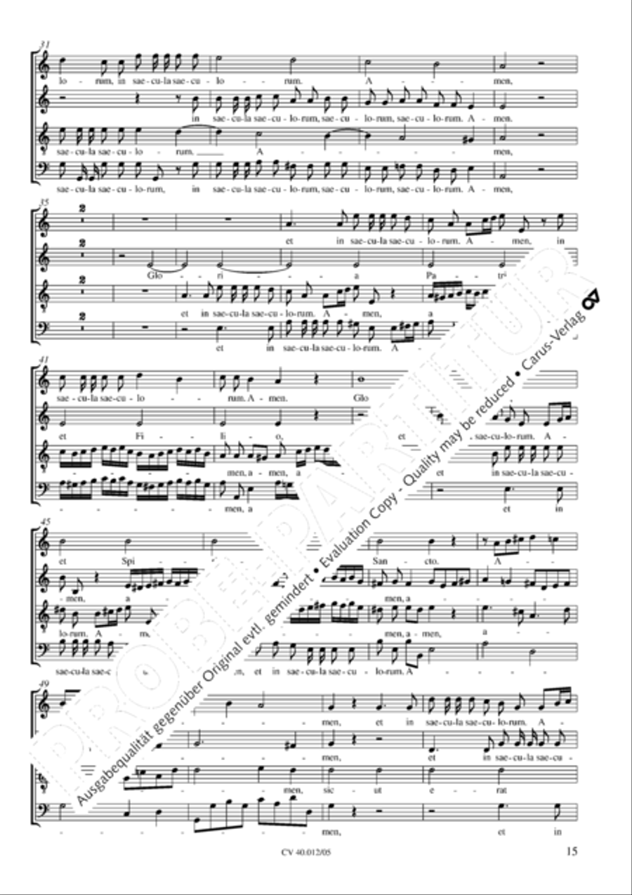 Beatus vir (How blest is he) Psalm 111 4-Part scores gallery preview page 16