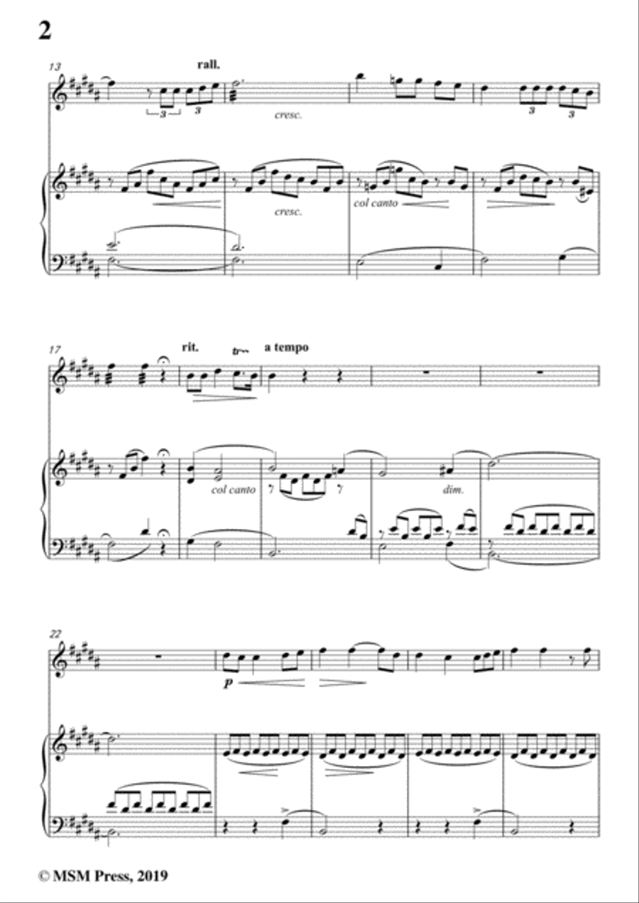 Tosti-Primavera, for Violin and Piano Violin Solo scores gallery preview page 4