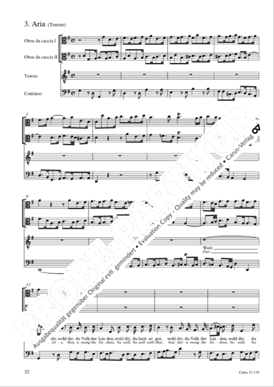 Praise the Lord, O Jerusalem (Preise, Jerusalem, den Herrn) 4-Part scores gallery preview page 33