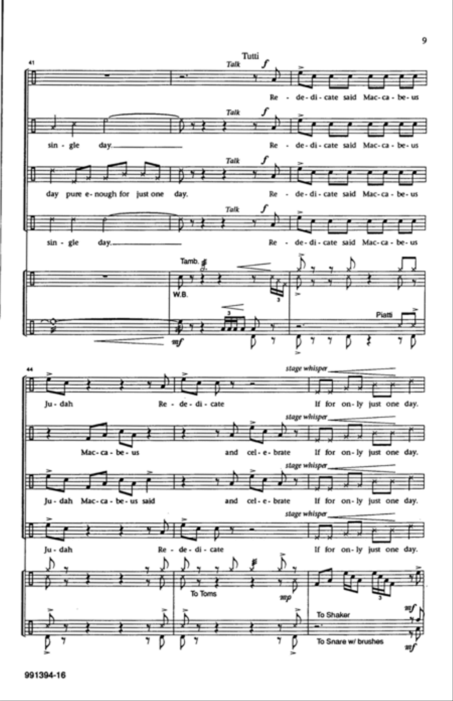 A Chanukah Dreidle 4-Part scores gallery preview page 7
